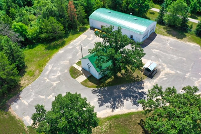 Ariel view of Town Hall and Town Garage